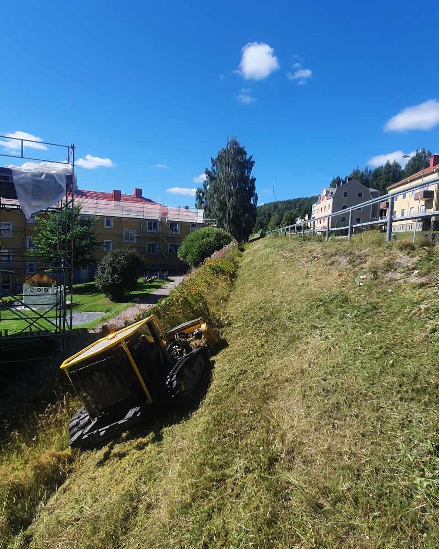 Roboeco röjer i slänt